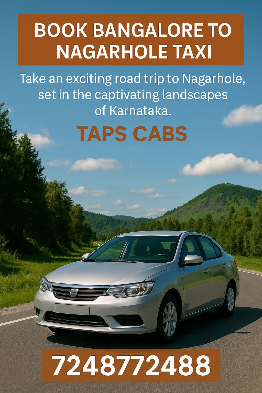 Book Bangalore to Nagarhole Taxi with Taps Cabs